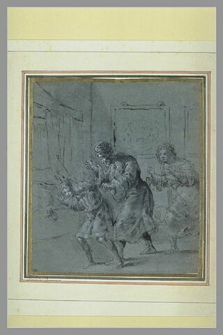 Abraham corrigeant le jeune Ismaël