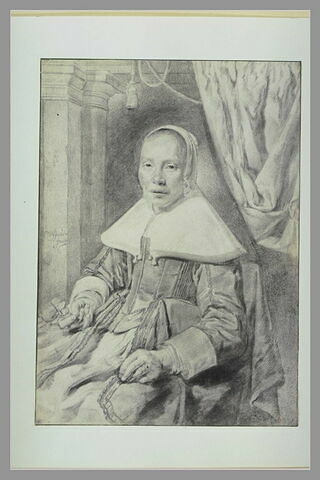 Portrait de vieille femme assise, image 2/2