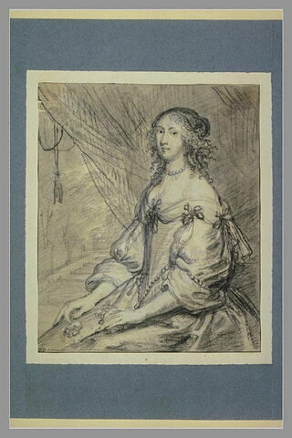 Portrait d'une jeune femme assise