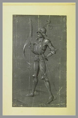 Un porte-enseigne, en armure, image 2/2