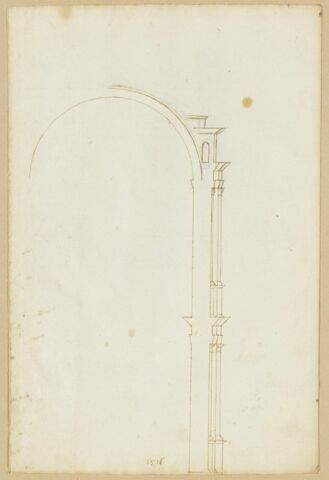 Coupe de l'abside transformée du choeur de la cathédrale de Bamberg