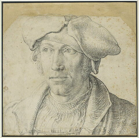 Portrait d'un homme aux cheveux frisés