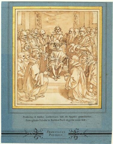 Les magistrats municipaux de Paris félicitant Louis XIII de son mariage, image 4/4