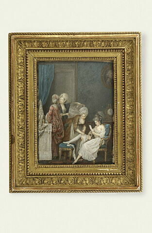 Jeune femme à sa toilette