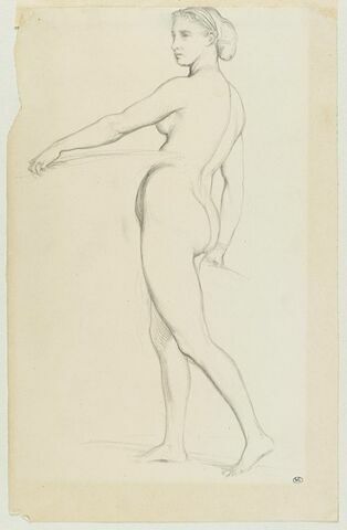 Jeune femme nue, portant une vasque