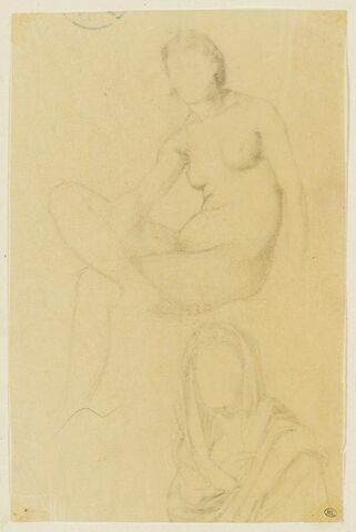 Femme nue, assise