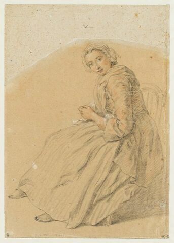 Jeune femme assise