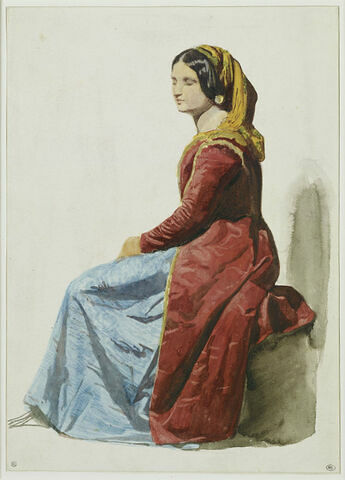 Femme de Procida assise