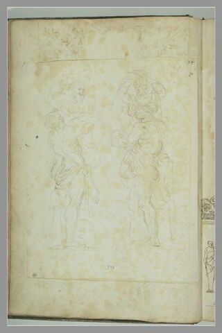 Deux hommes nus enlaçant des termes, image 2/2