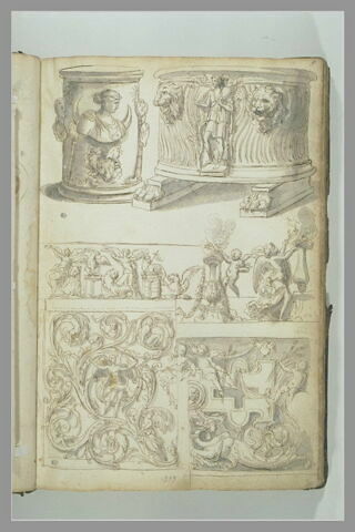 Six études d'antiques et de motifs décoratifs, image 3/3