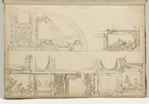 Etudes de voûte et de motifs décoratifs