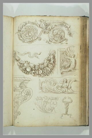 Motifs décoratifs : entrelacs, guirlandes de fruits, grotesques, serpents..., image 2/2