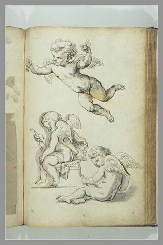 Trois études de putti (angelots), image 2/2