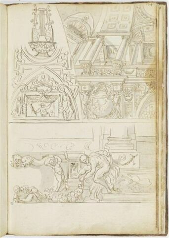 Motifs décoratifs et architecturaux ; une lyre