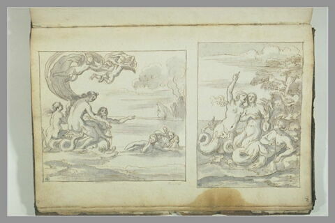 Galatée et groupe de tritons et sirènes misiciens, image 2/2