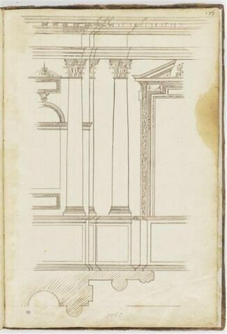 Etude d'architecture : élévation et colonne