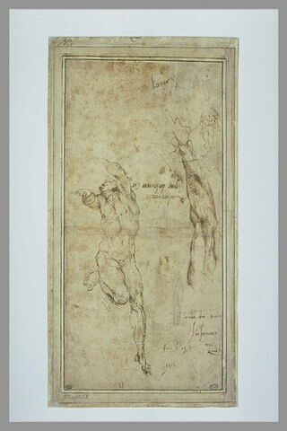 Homme nu, étude de bras et autres figures, image 2/2