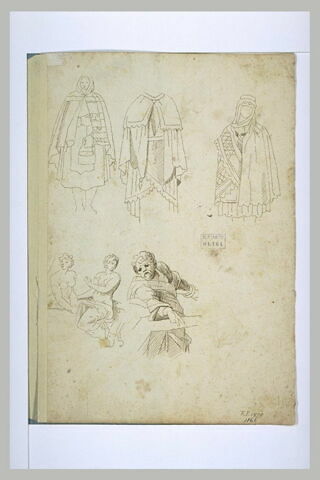 Trois études de costume ; trois figures