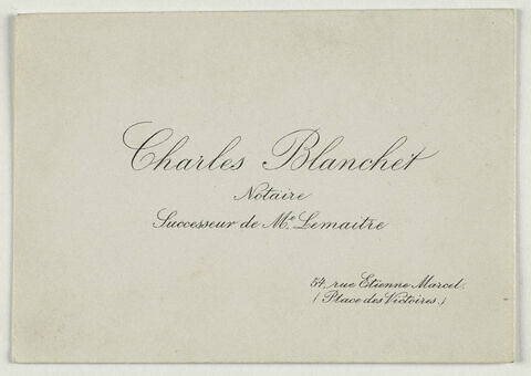 Carte de visite de Charles Blanchet