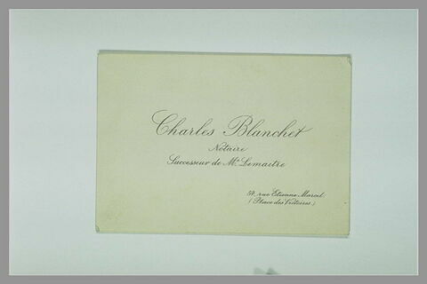 Carte de visite de Charles Blanchet, image 2/2