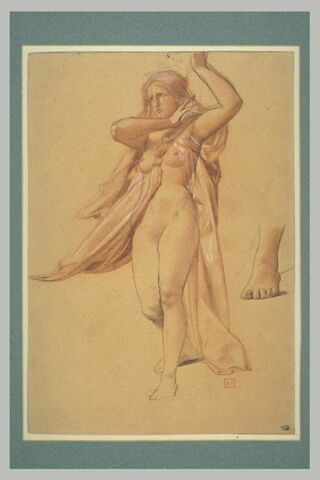 Etude d'une bacchante et d'un pied