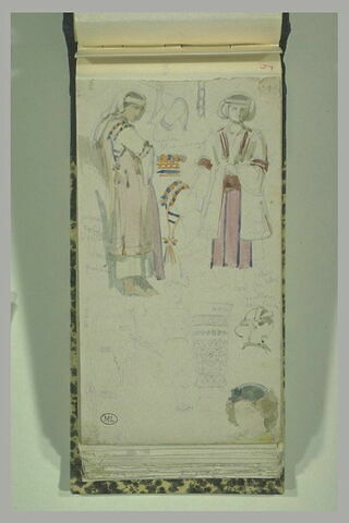 Deux études de costumes grecs, image 2/2