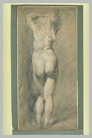 Etude de femme nue, vue de dos