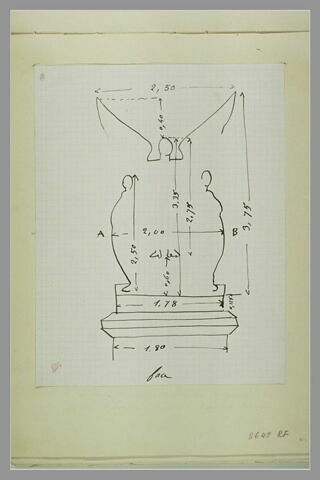 Croquis schématique avec dimensions du groupe de La Danse