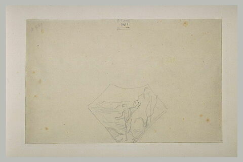 Croquis schèmatique de Démosthène haranguant les flots de la mer, image 2/2