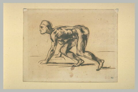 Homme nu, à l'affût, image 2/2