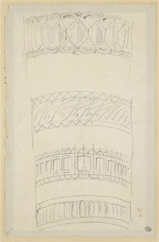 Etudes pour la décoration d'une colonne