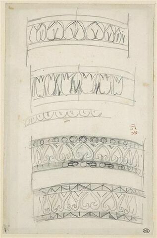 Etudes de décorations de colonnes