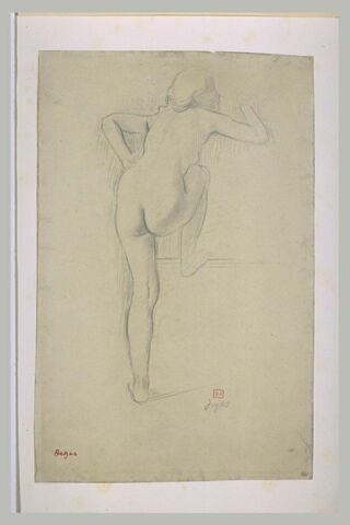 Femme nue, de dos, montant dans un char, image 2/2