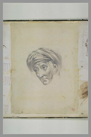 Tête coiffée d'un turban