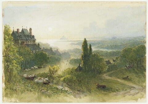 Etude pour "Le mont Saint-Michel, vue prise à Avranches"