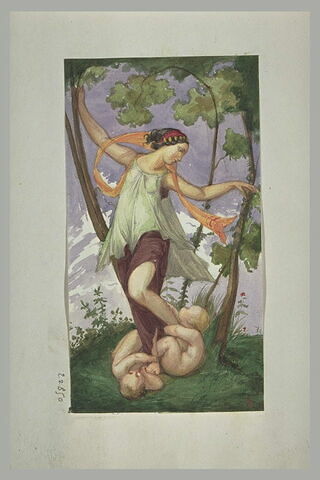 Une nymphe et deux enfants à ses pieds, image 3/3