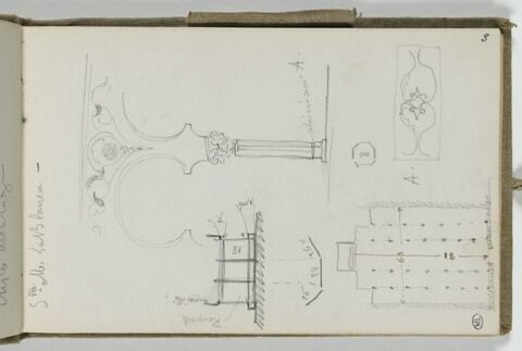 Croquis d'éléments architecturaux de Santa Maria la Blanca