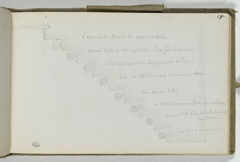 Note mauscrite et motif pyramidal