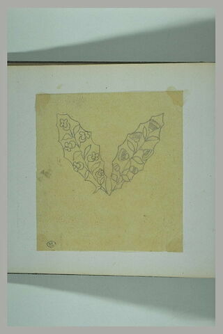 Motif végétal foliacé et orné de braches fleuries, image 2/2