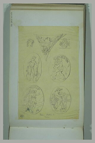 Etudes d'ornements du palais Mattei à Rome, image 2/2