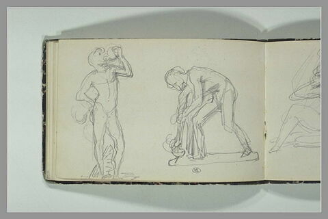 Homme buvant ; figure se penchant, image 2/2