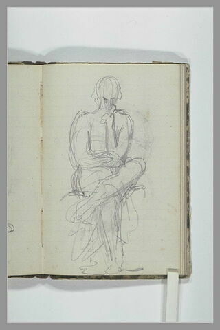 Figure assise, jambes croisées