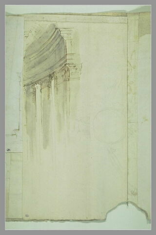 Départ d'une colonnade ; croquis