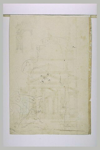 Façade d'un arc, et divers croquis