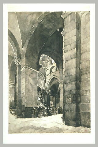 La cathédrale du Puy : les coupoles de la nef vues du bas-coté Sud
