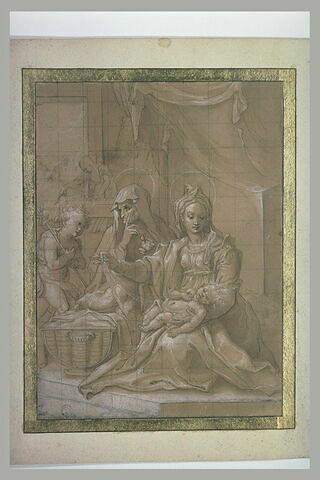 La Vierge et l'Enfant, Ste Elisabeth, St Jean et St Joseph travaillant, image 2/2