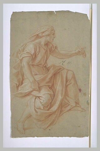 Femme drapée, de profil, image 2/2