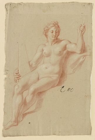 Femme nue, assise