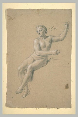 Femme nue, assise