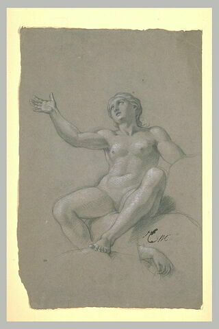 Femme nue, assise